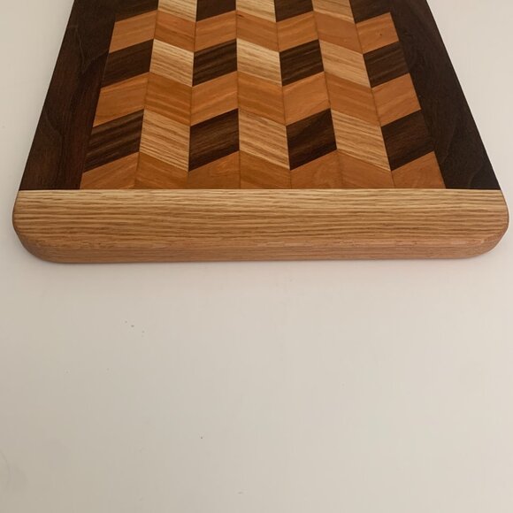 Cutting Board Walnut / Oak / Cherry Hardwoods Hand Crafted Reversible - Picture 7 of 10